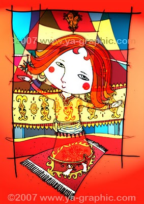 Illustration jeunesse Ambrine la petite maghrébine