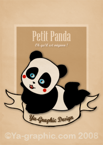 Carte vintage Petit Panda